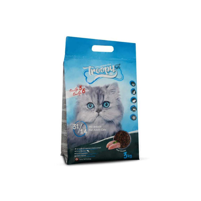 1032 Troopy Dry Food For Adult Cats All Breeds 3Kg